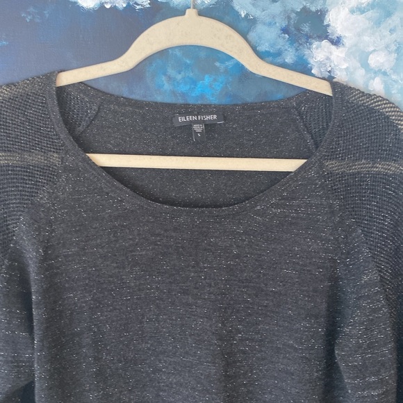 Eileen Fisher Merino Shimmer Tunic Sweater - Picture 2 of 7
